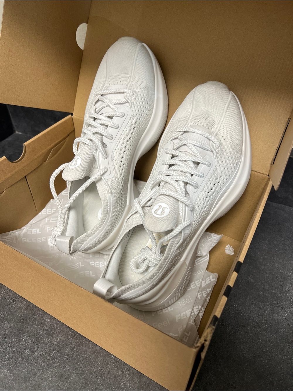 lululemon athletica White Knit Trainer Sneakers